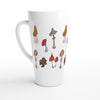 17oz ceramic latte mug fungi mushroom pattern 