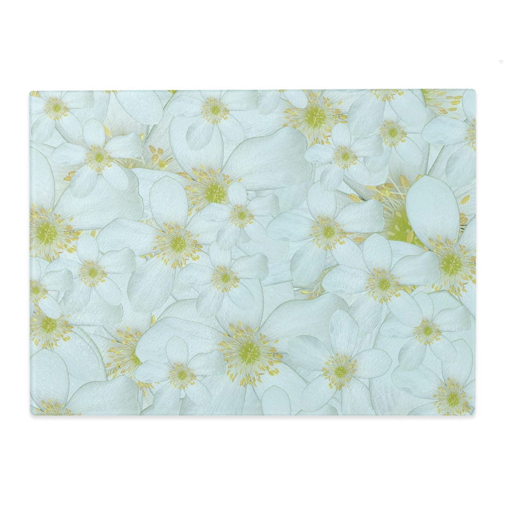 Glass Cutting Board (11x15) Wood Anemone 1