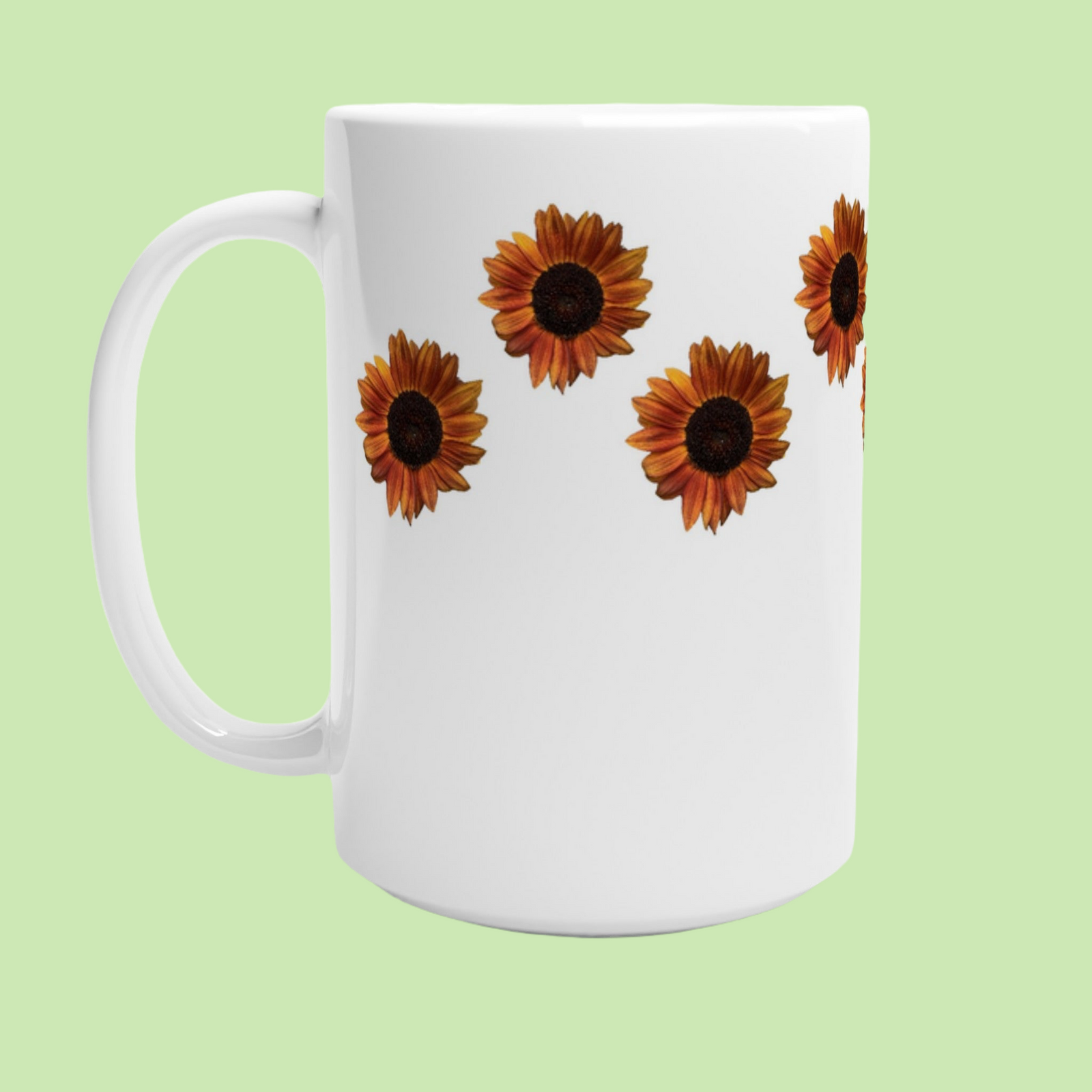 Ceramic Mug (15oz) Red Sunflower 2
