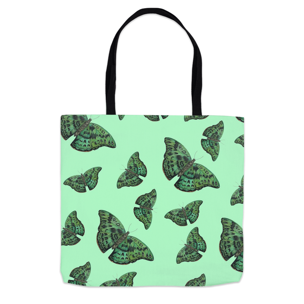 13x13 tote bag African green butterfly pattern