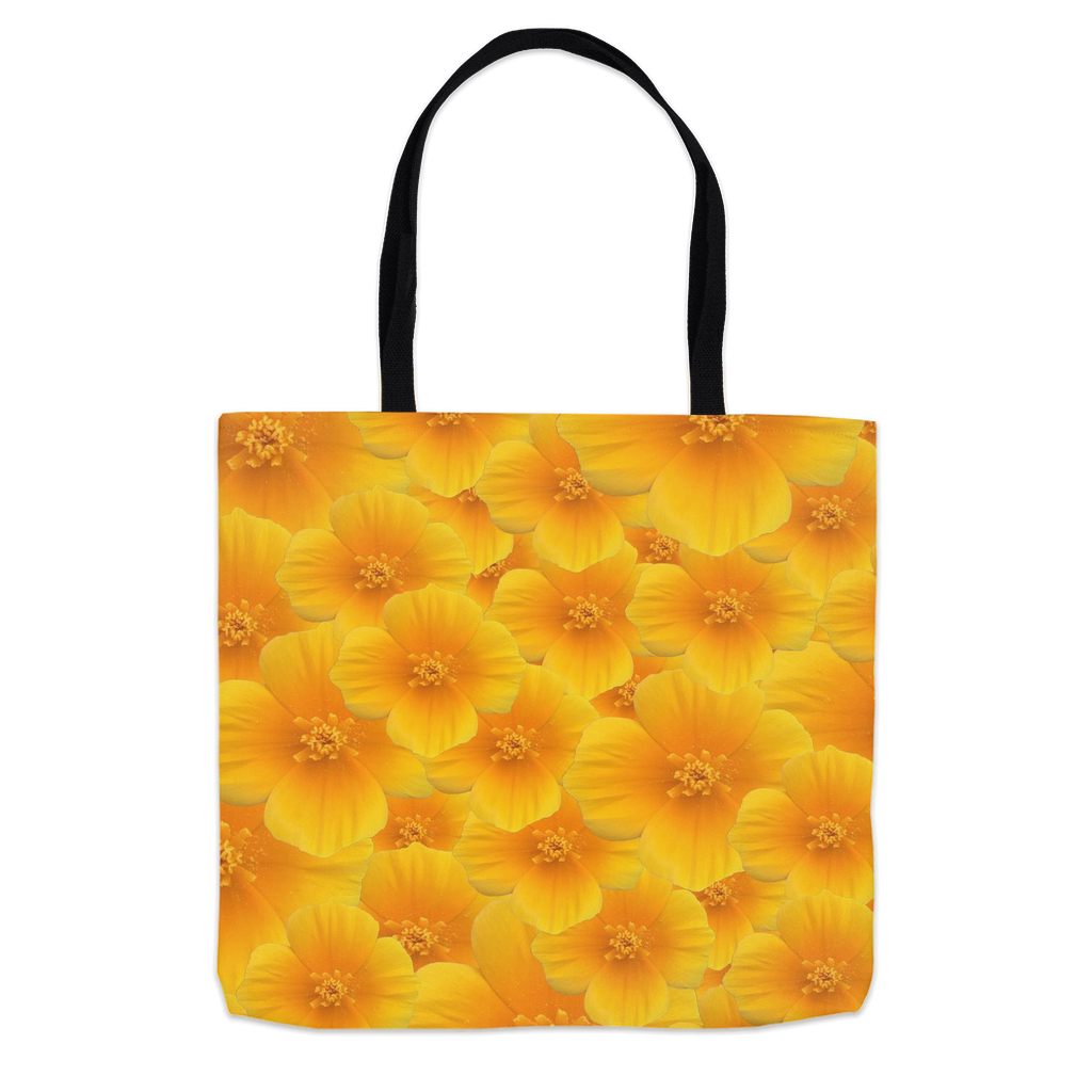 13x13 tote bag gold field poppy 1 pattern