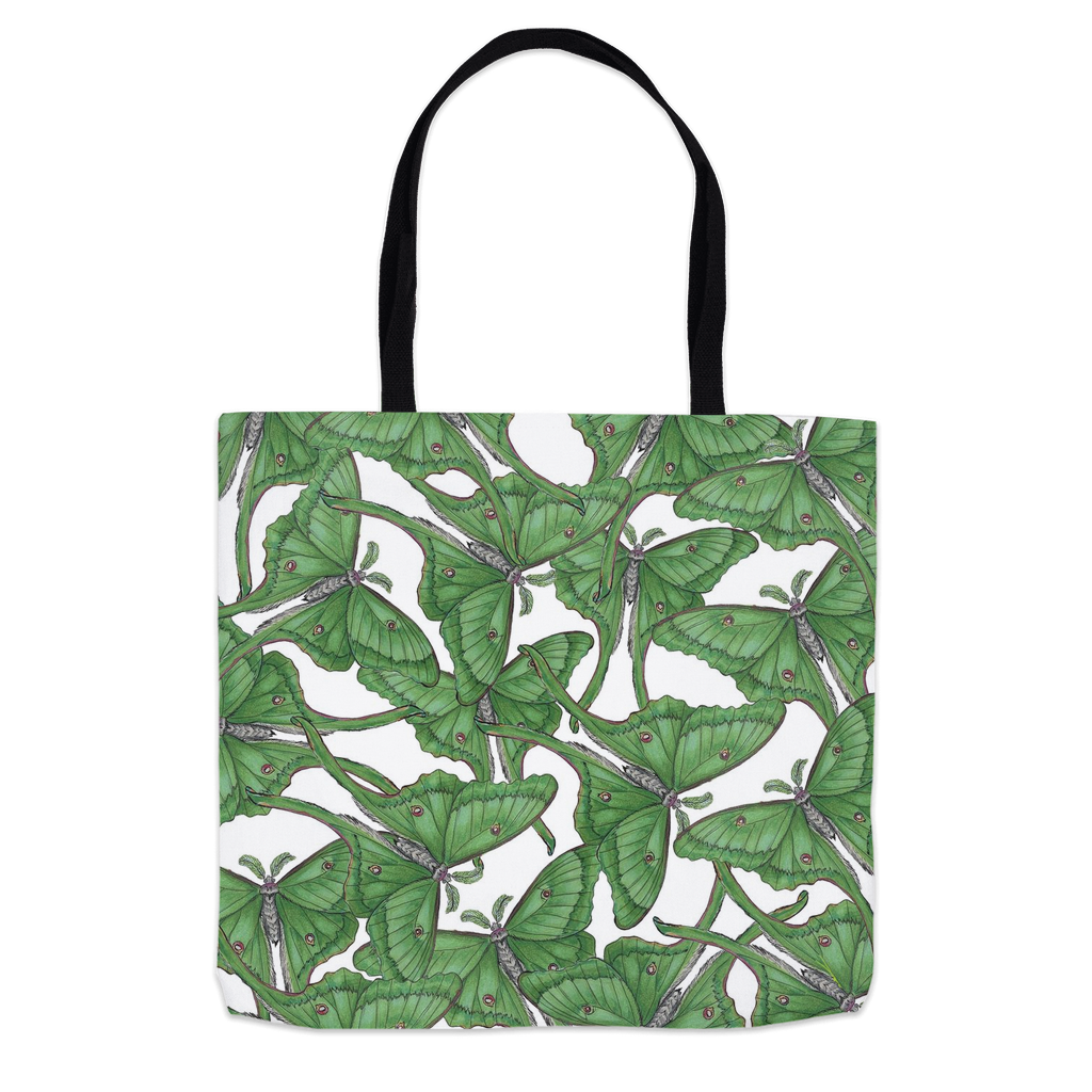 13x13 tote bag luna moth pattern