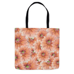 13x13 tote bag pink dahlia floral pattern