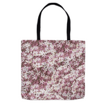 13x13 tote bag pink milkweed floral pattern