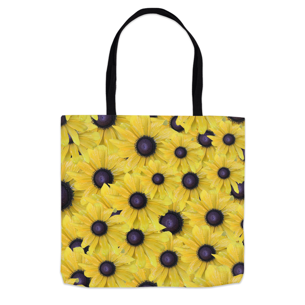 13x13 tote bag yellow rudbeckia floral pattern