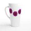 17oz ceramic latte mug purple dahlia floral pattern 