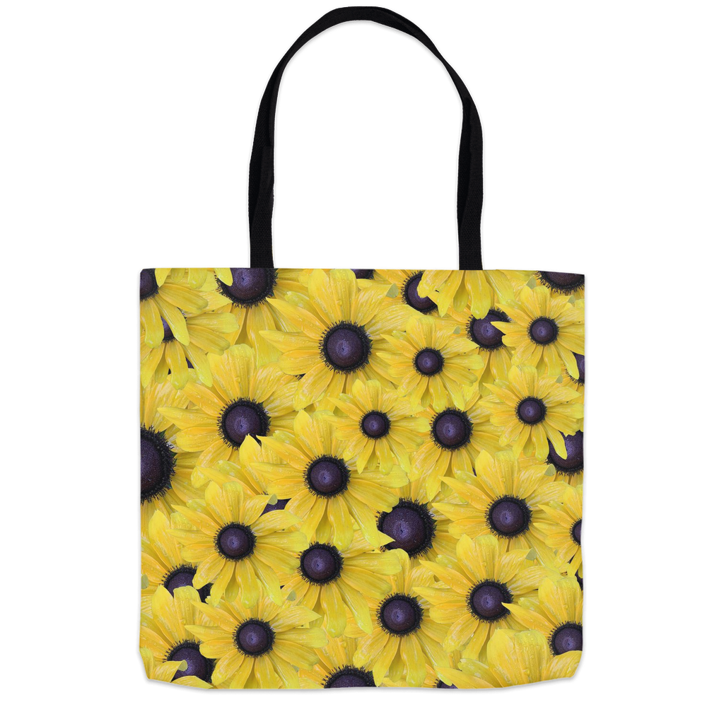 16x16 tote bag yellow rudbeckia floral pattern