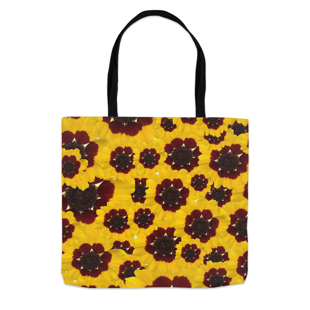 18x18 tote bag Golden tickseed floral pattern