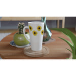 17oz ceramic latte mug rudbeckia floral pattern 