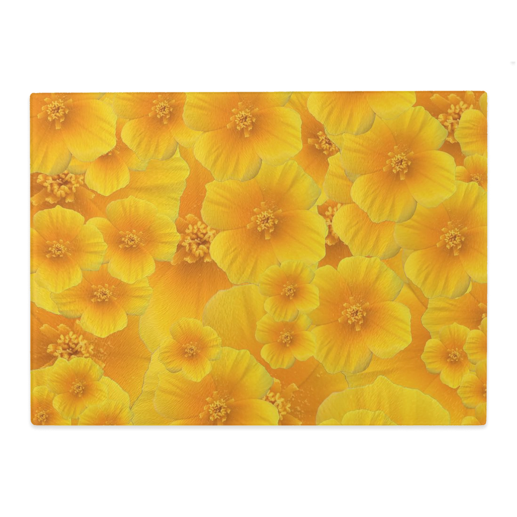 Glass Cutting Board (11x15) Field Poppy 1