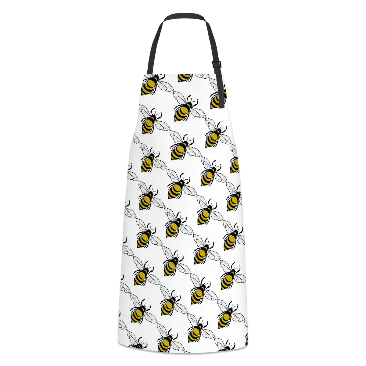 Apron with two pockets honey bee pattern