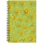 Spiral bound notebook grid or ruled yellow goats beard pattern