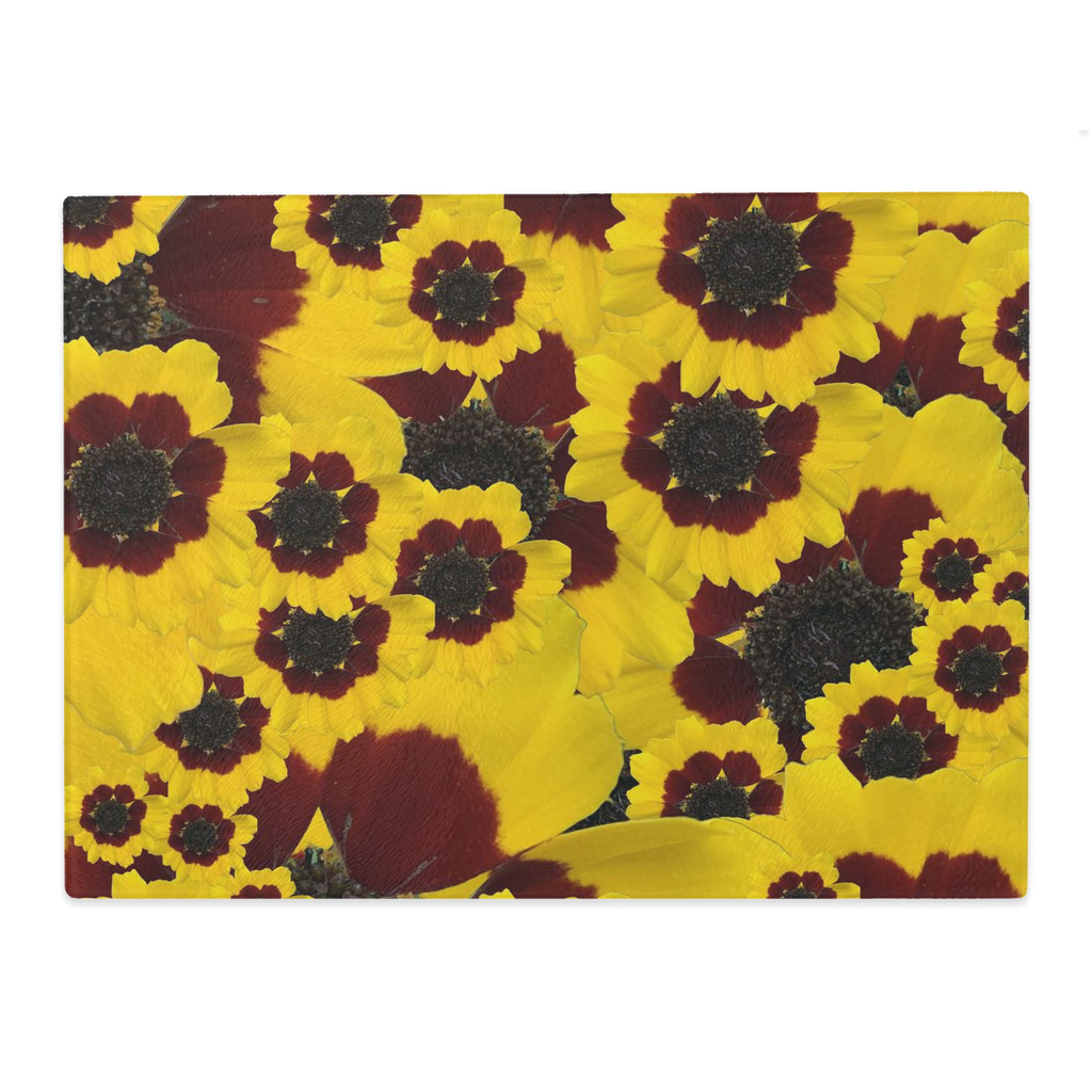 Glass Cutting Board (11x15) Golden Tickseed 1