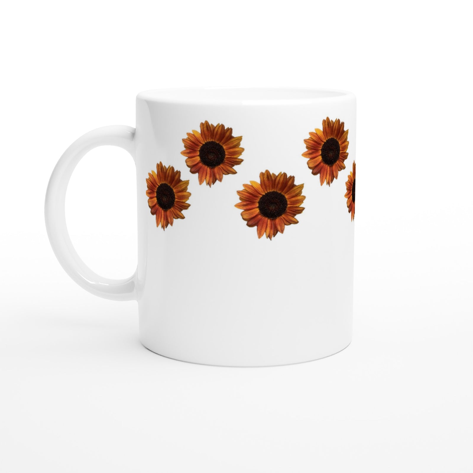 Ceramic Mug (11oz) Red Sunflower 2