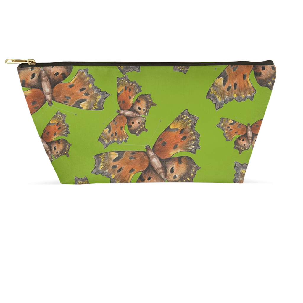 T bottom pouch green coma butterfly pattern