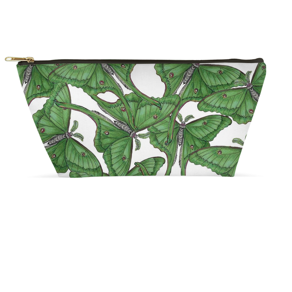 T bottom pouch  luna moth pattern