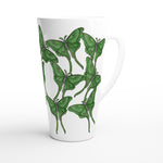 17oz ceramic latte mug luna moth pattern 