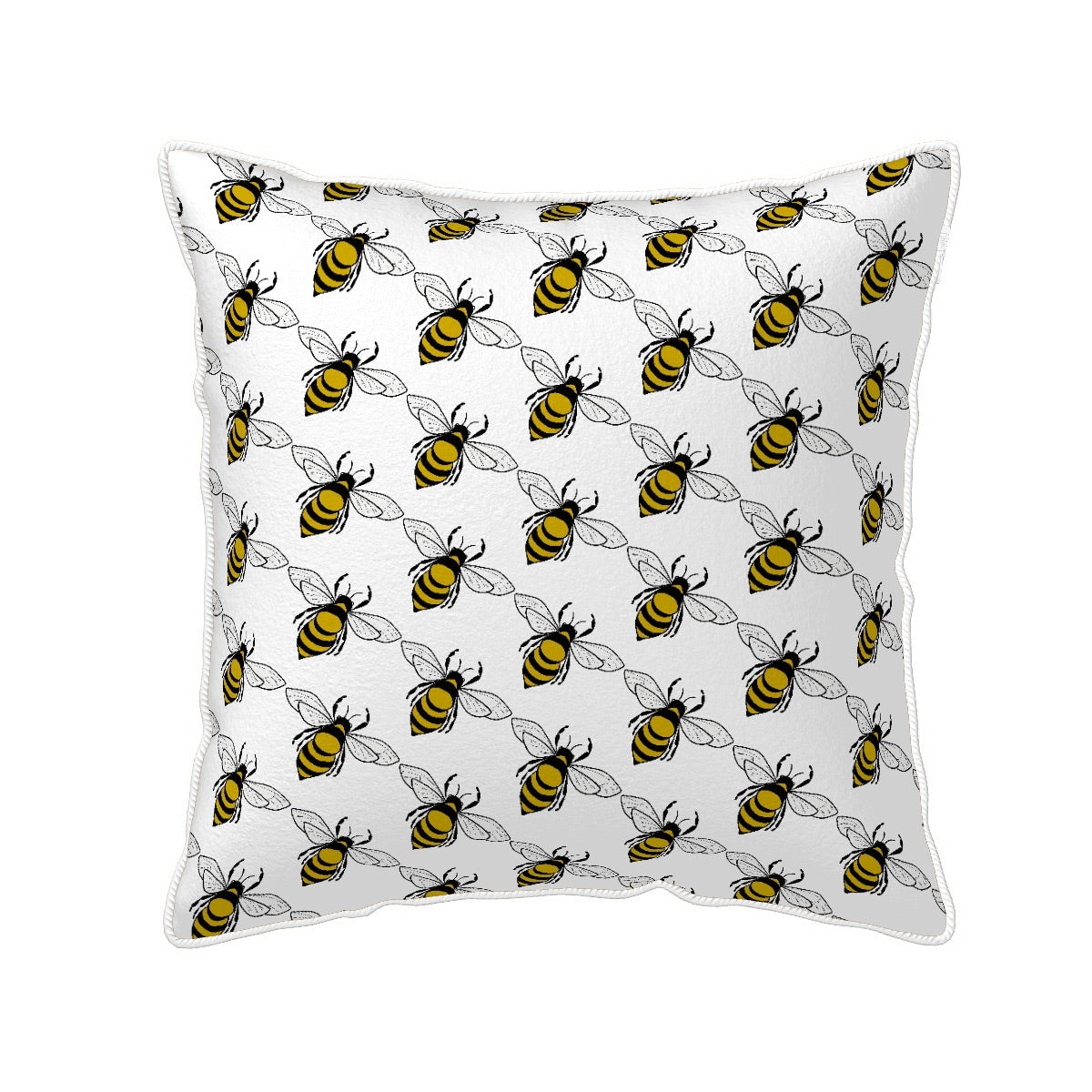 Velvet Throw Pillow Covers (Multiple sizes/Stitch Colours) Honeybee 2