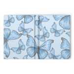 Hardcover journal 160 pages ruled or blank Cramer's Blue Morpho butterfly pattern