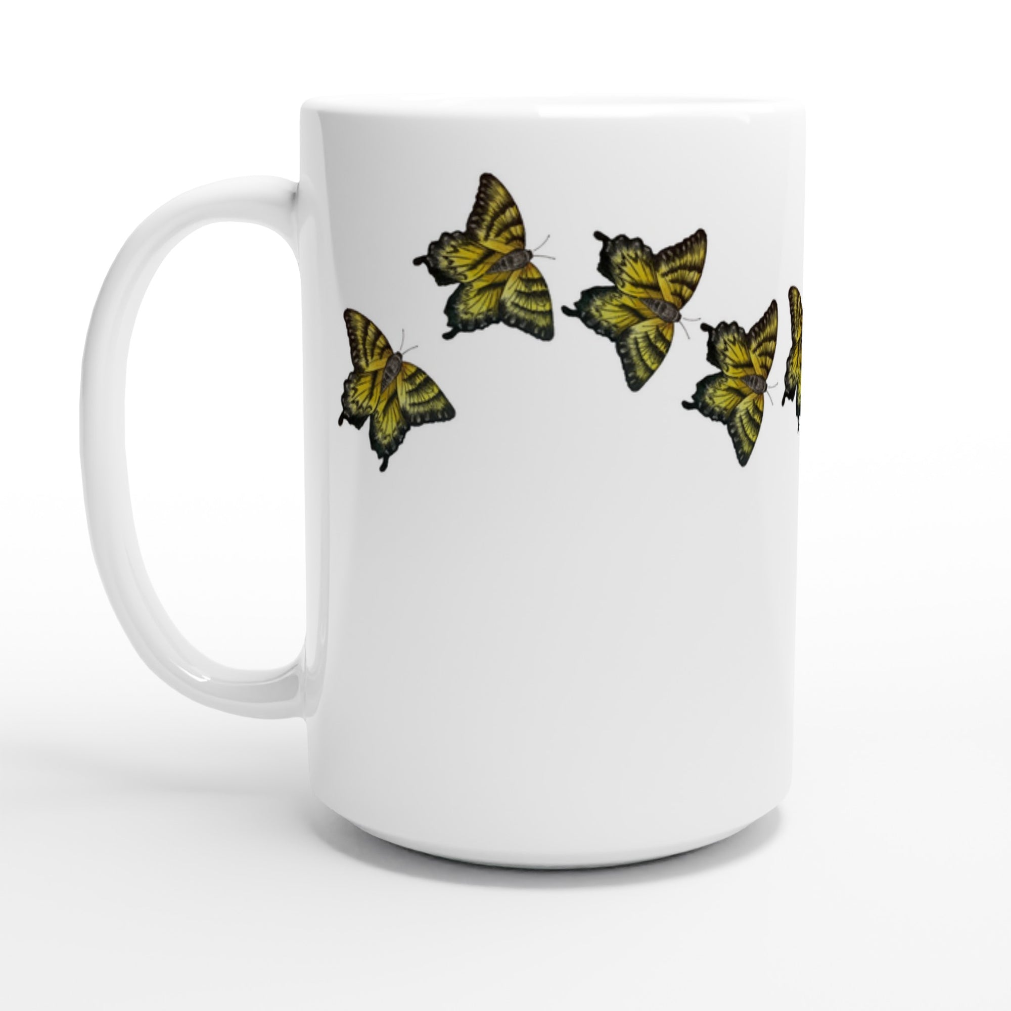 Ceramic mug 15oz tiger swallowtail butterfly  pattern