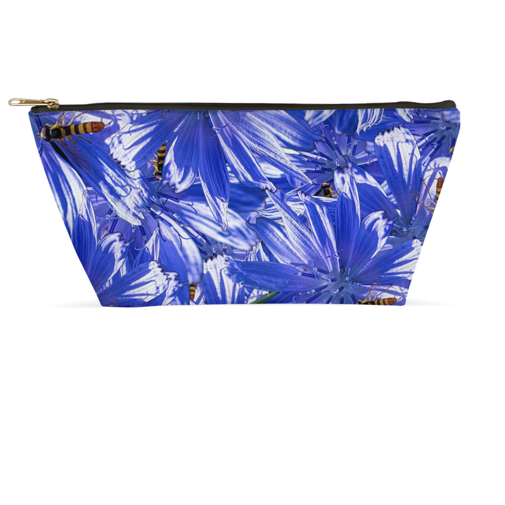 T bottom pouch blue chicory floral pattern