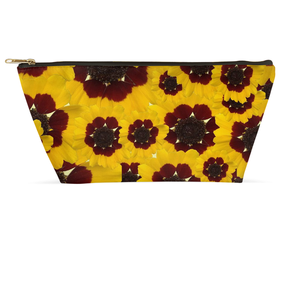 T bottom pouch golden tickseed floral pattern