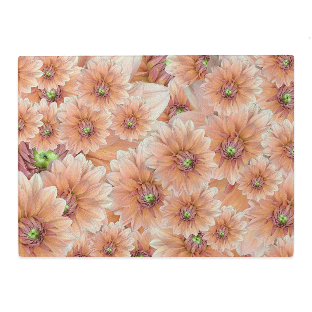 Glass Cutting Board (11x15) Dahlia Pattern 1