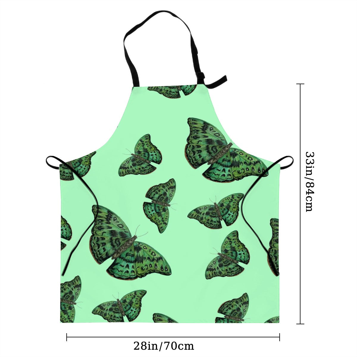 Apron (With Pockets) African Green Butterfly 1