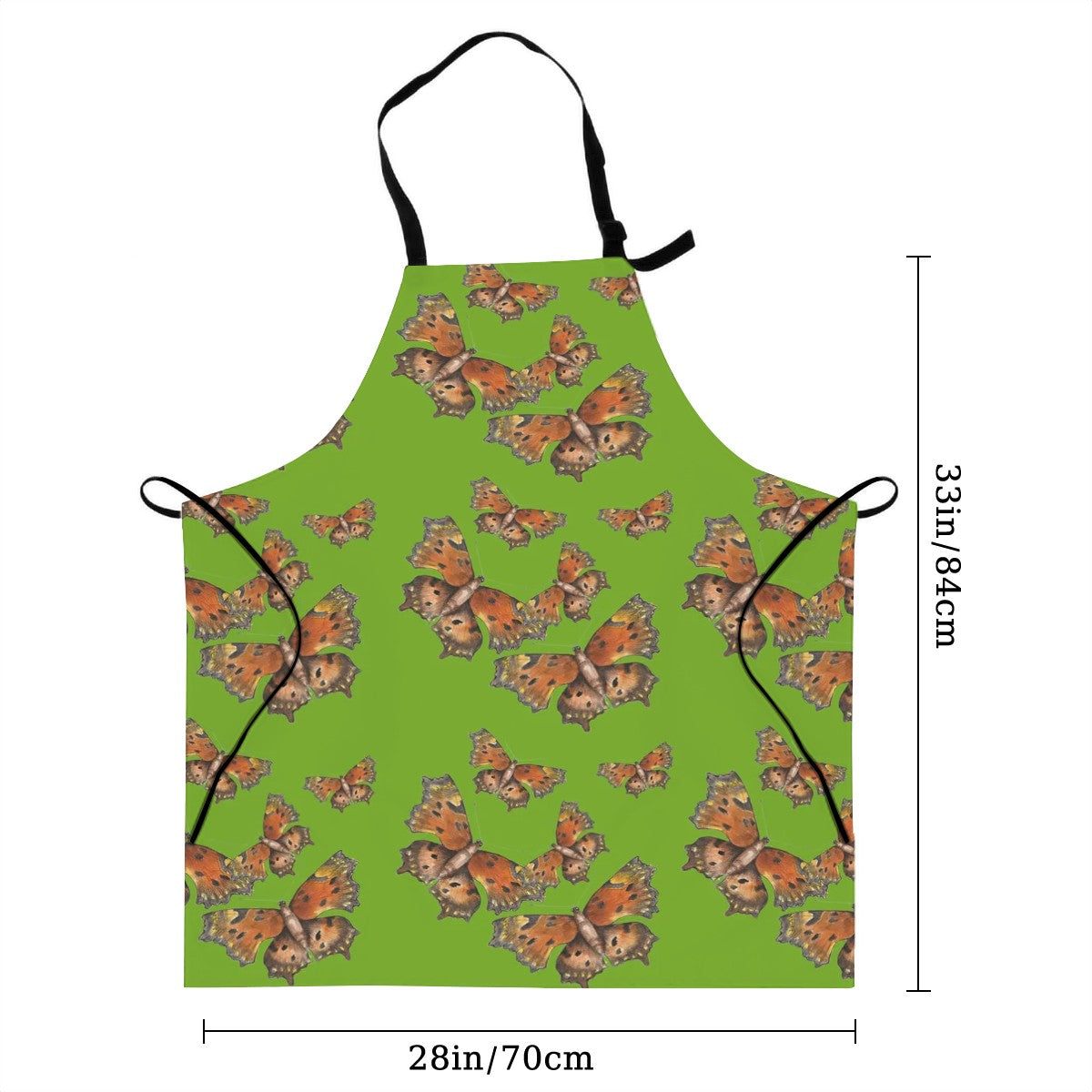 Apron (With Pockets) Green Comma Butterfly 1