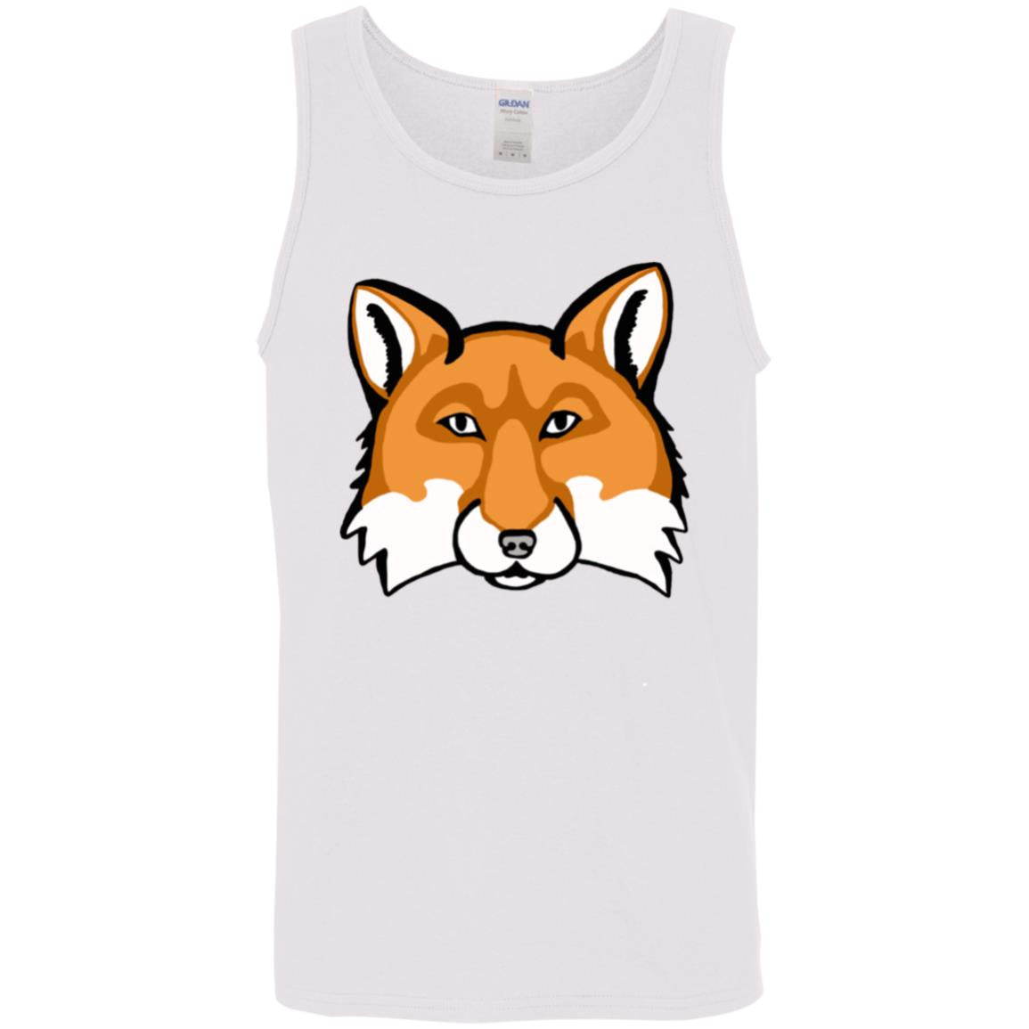 White Men’s pure sustainable cotton  tank red fox