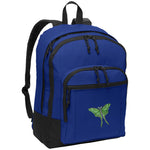 Blue poly canvas back pack luna moth