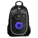 Black sport backpack blue cornflower