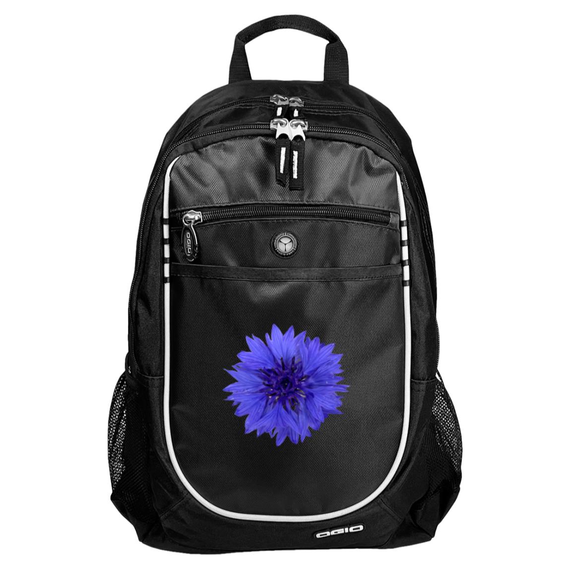 Black sport backpack blue cornflower