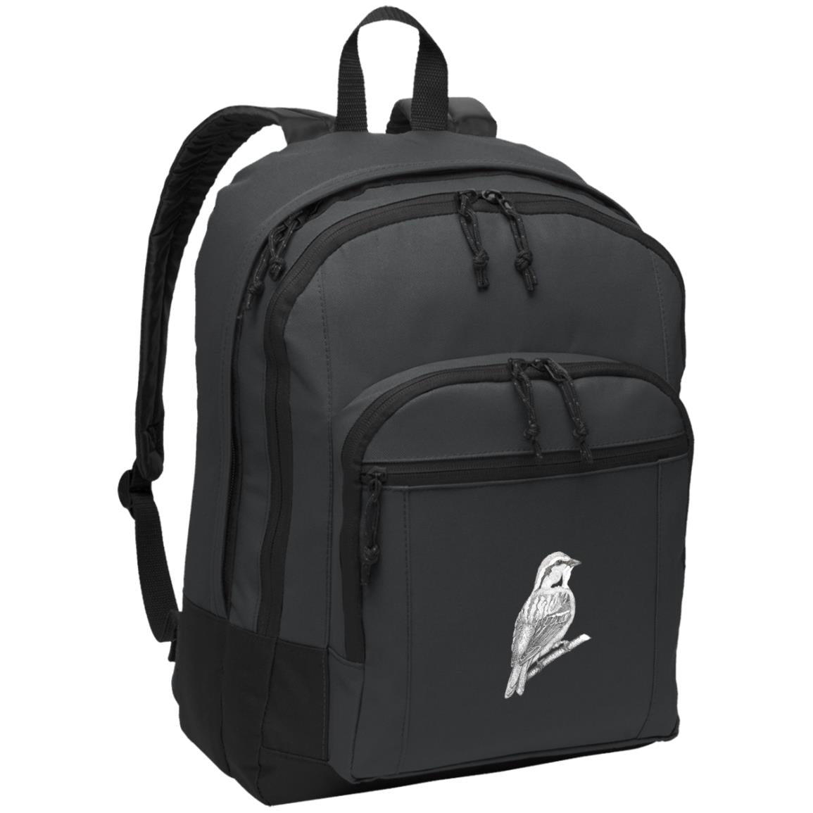 Grey poly canvas back pack chipping sparrow