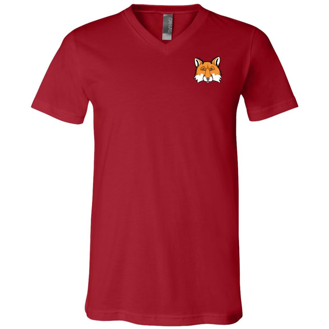 Unisex Jersey V-Neck T-Shirt (Multiple sizes/Colours) Red Fox 1