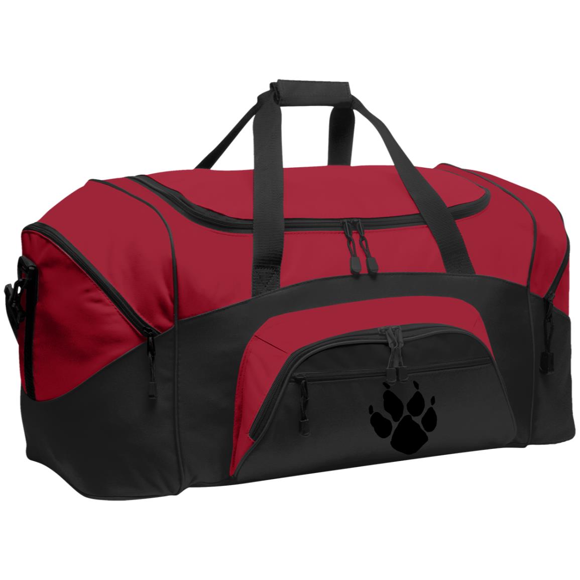 Duffel Bag (Large) Red Fox Paw 1