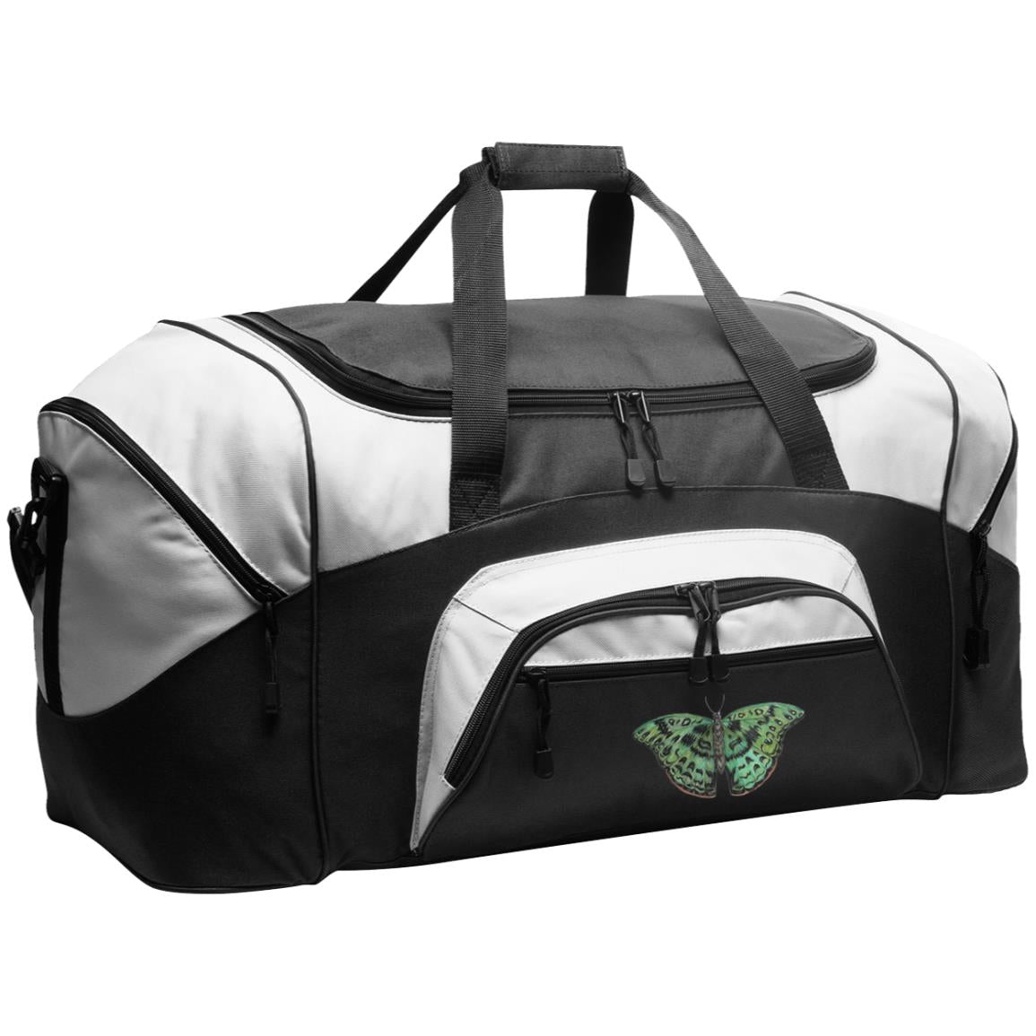 Duffel Bag (Large) Green African Butterfly 1