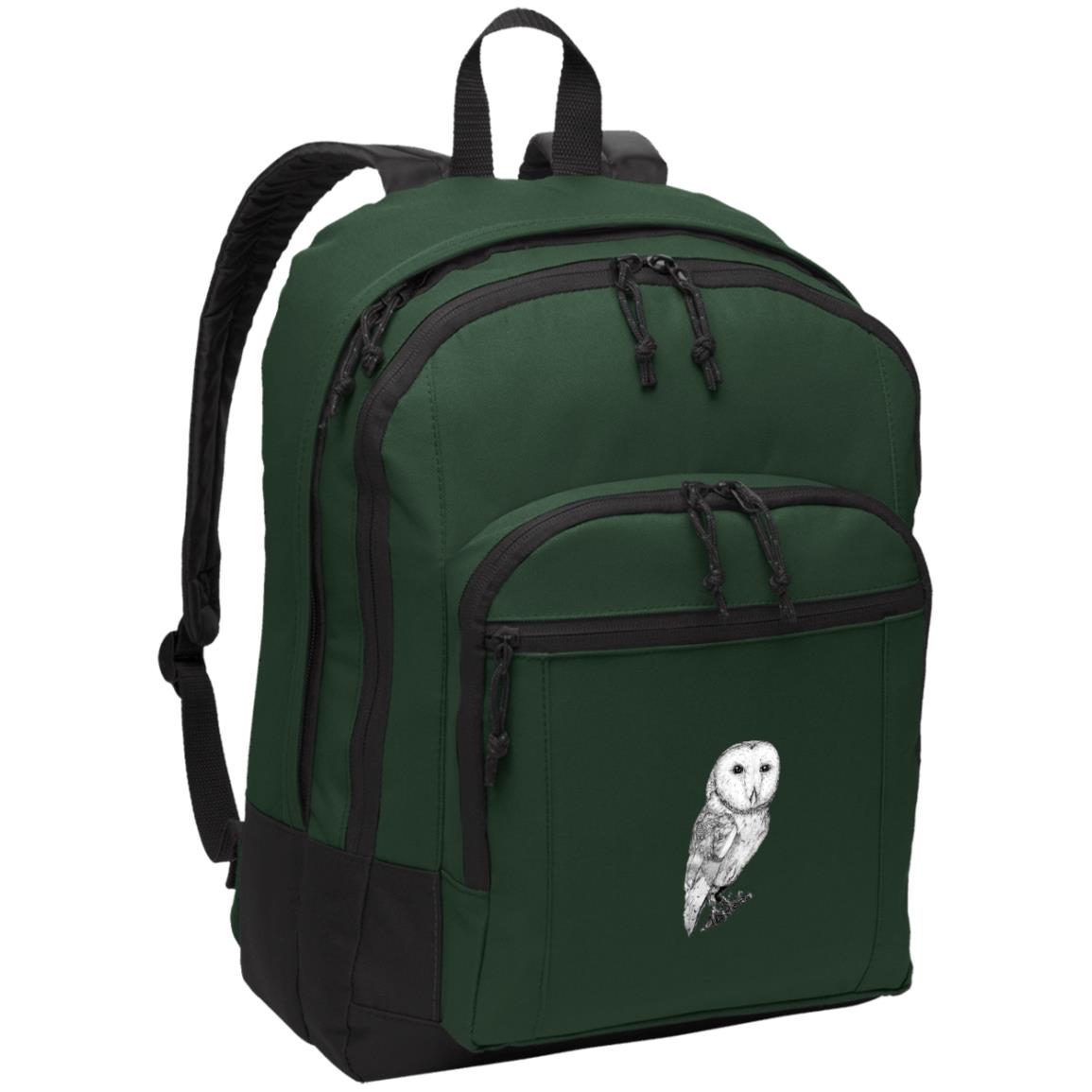 Green poly canvas pack pack barn owl