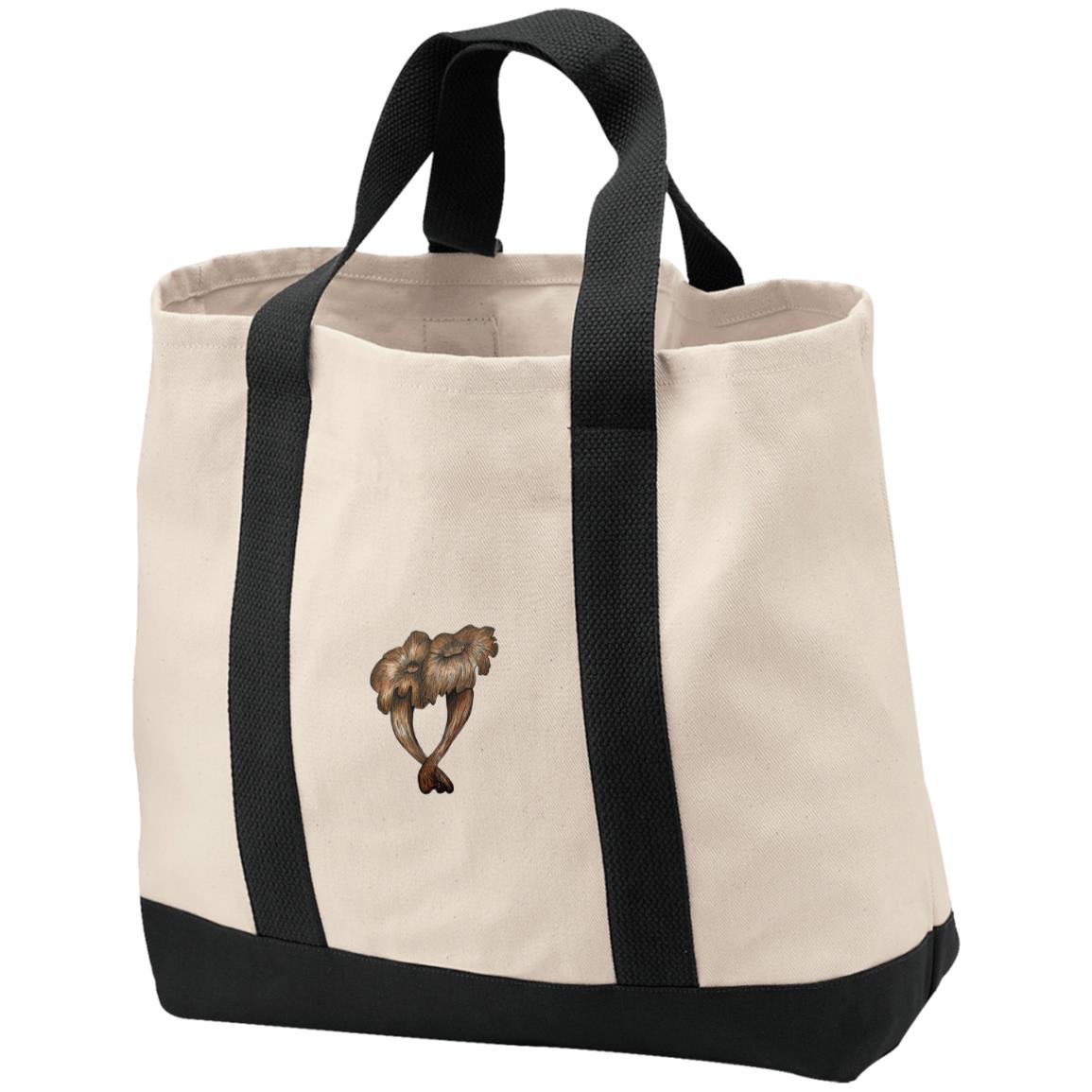 Cotton Canvas market tote smooth chanterelle mushroom