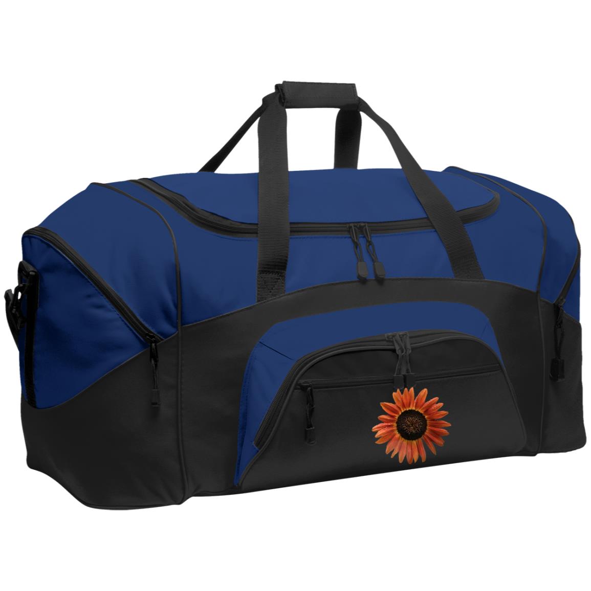 Duffel Bag (Large) Red Sunflower 1