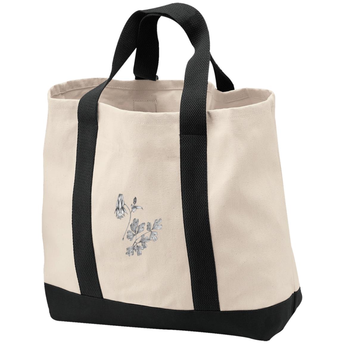 Cotton Canvas market tote columbine