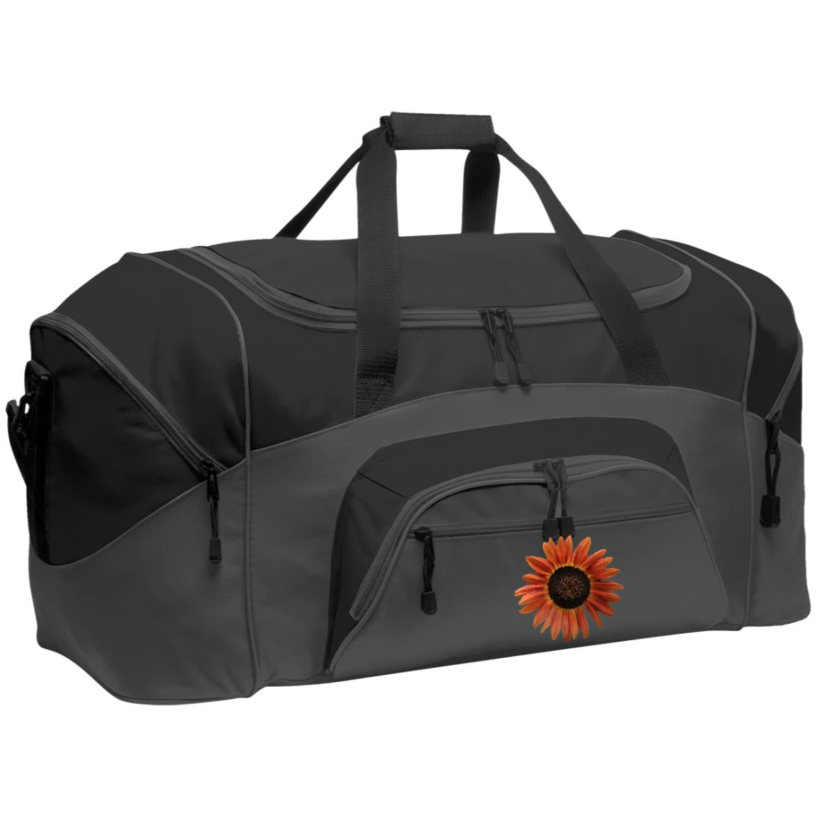 Duffel Bag (Large) Red Sunflower 1