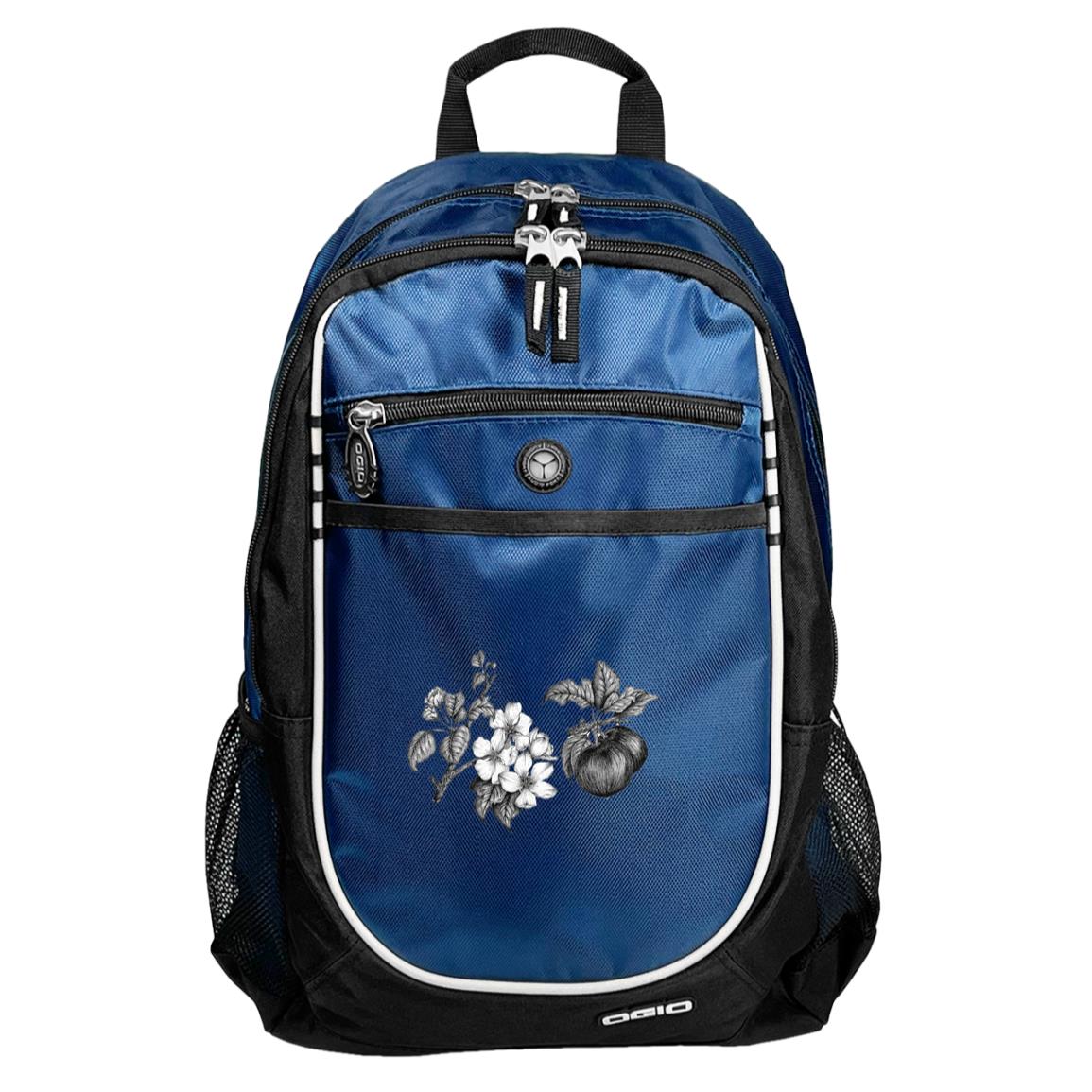 Blue sport backpack apple blossom