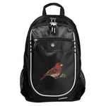 Black sport backpack purple finch