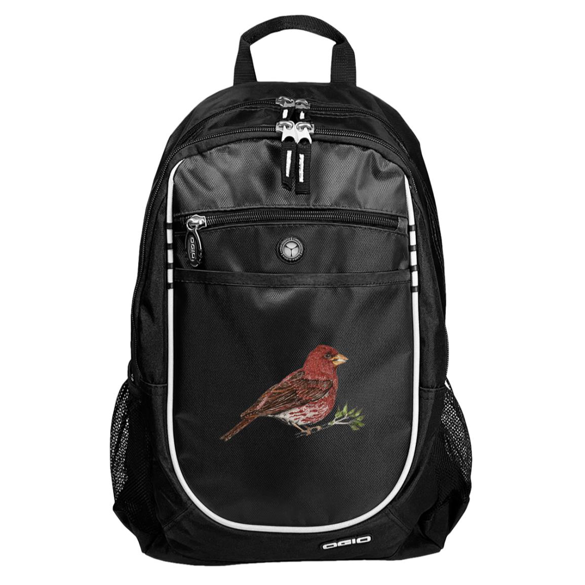 Black sport backpack purple finch