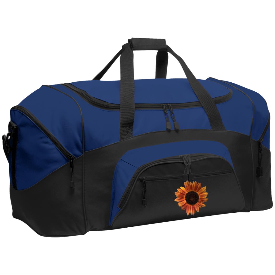 Duffel Bag (Large) Red Sunflower 2