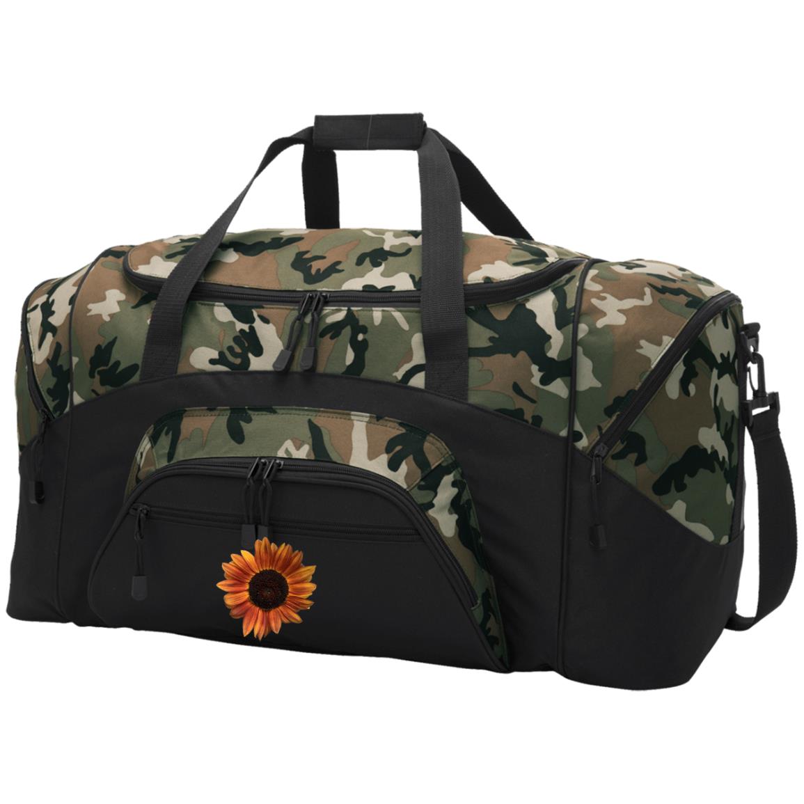 Duffel Bag (Large) Red Sunflower 2