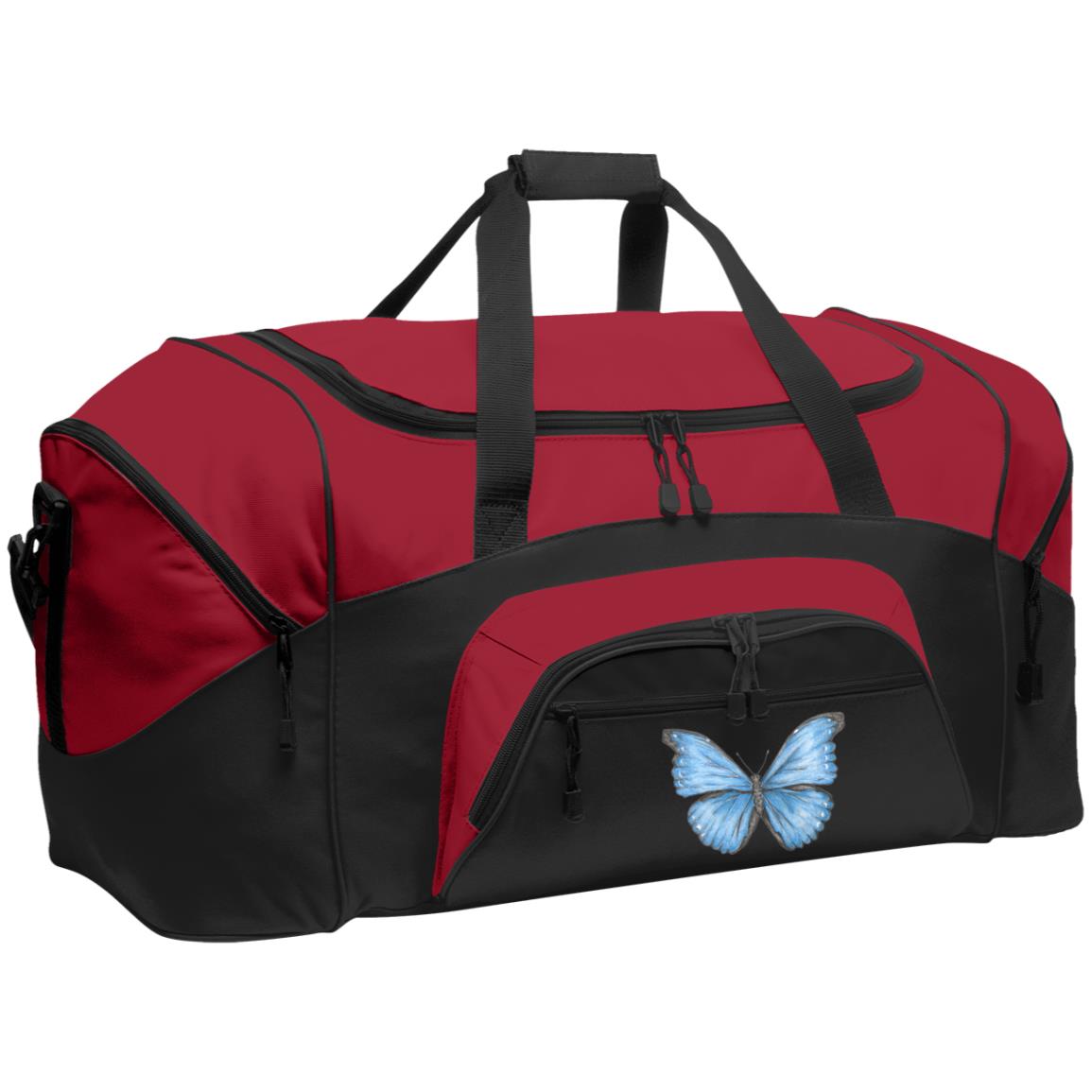 Duffel Bag (Large) Cramer's Blue Morpho Butterfly 1