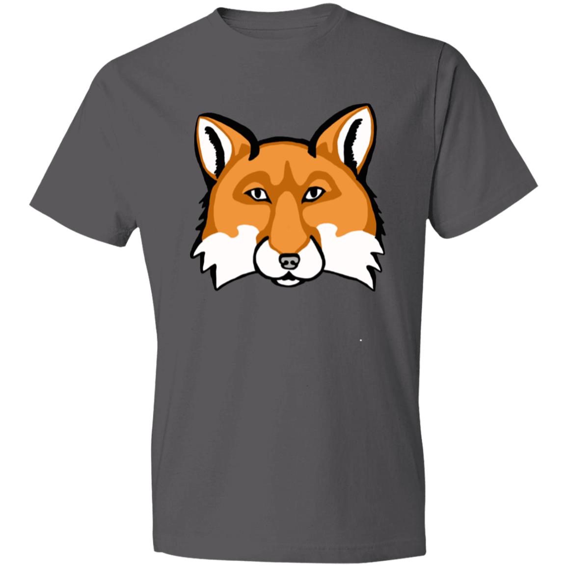 Grey Light weight combed cotton mens tee red fox