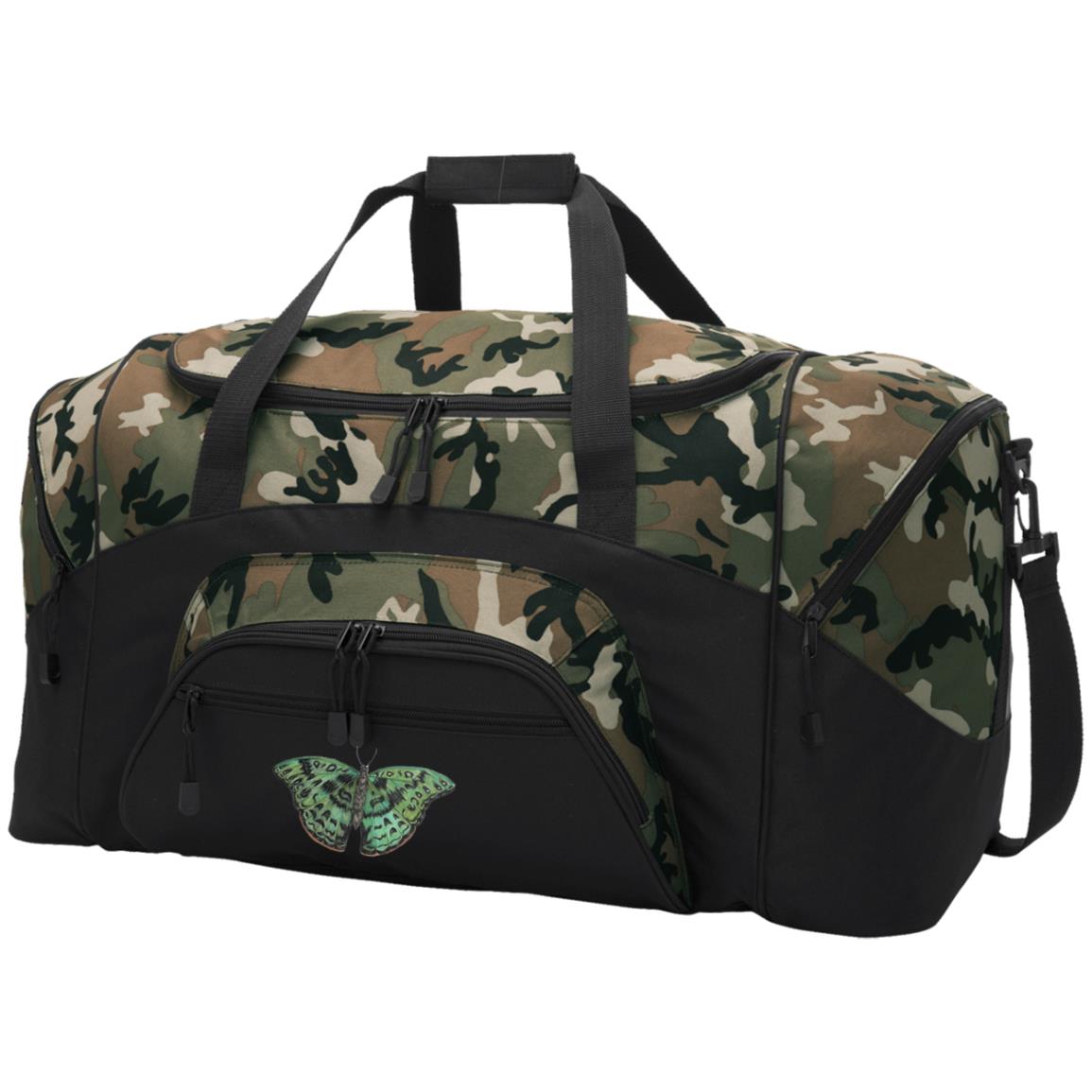 Duffel Bag (Large) Green African Butterfly 1